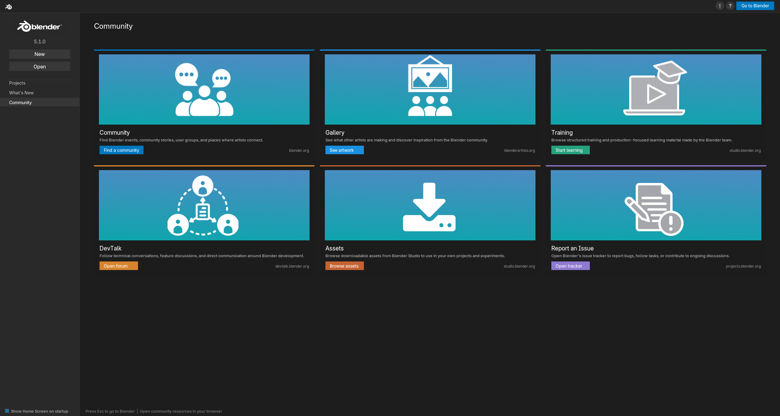 b home screen community tab