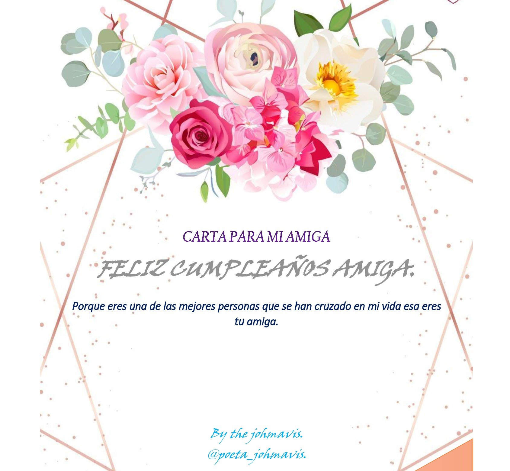 feliz cumpleaño amiga.