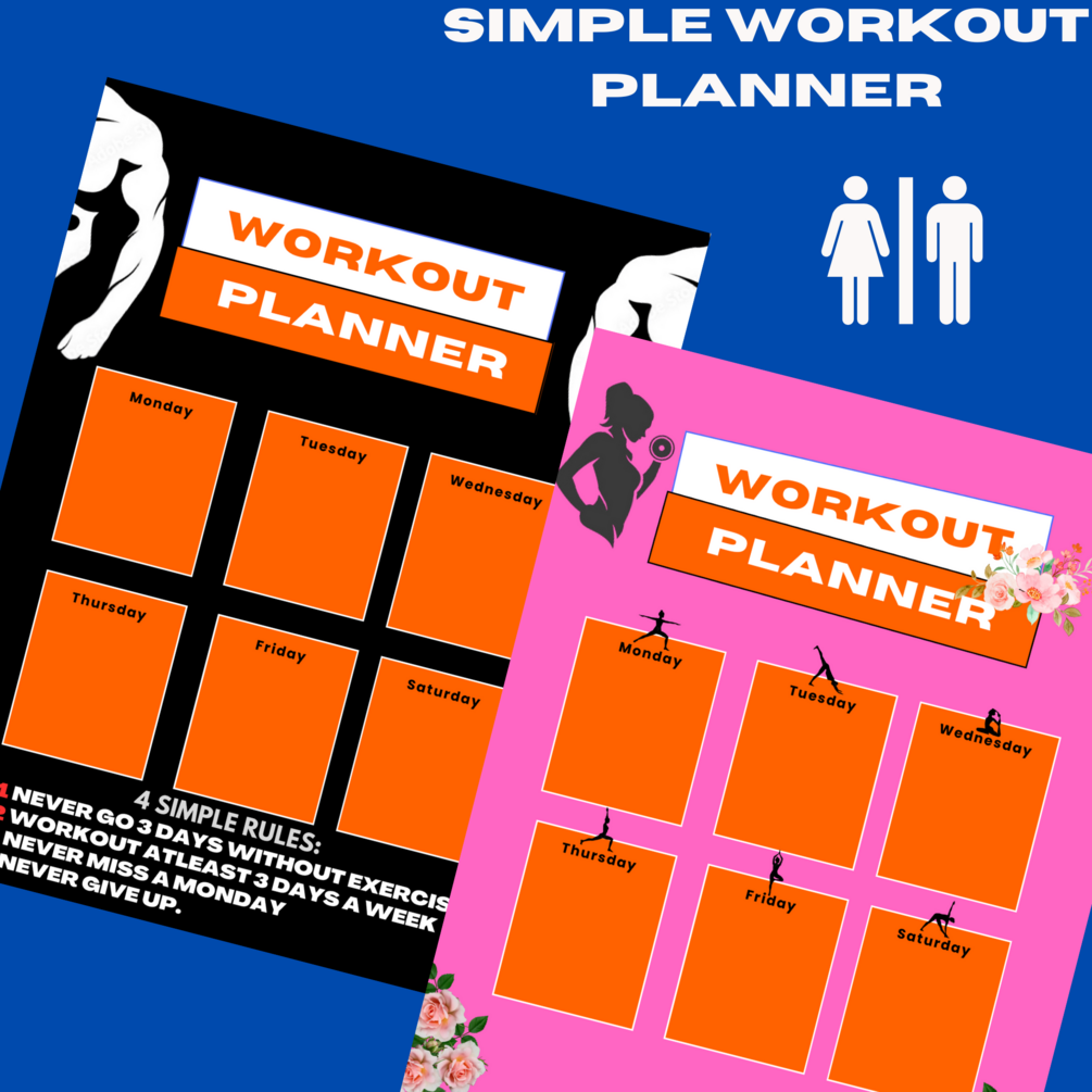Simple Workout Planner, Male/Female