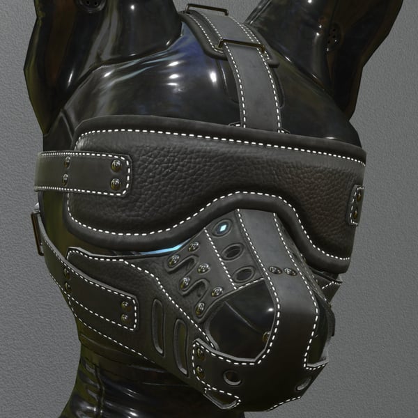 Kudalyn Jex Leather Muzzle (& Blindfold)