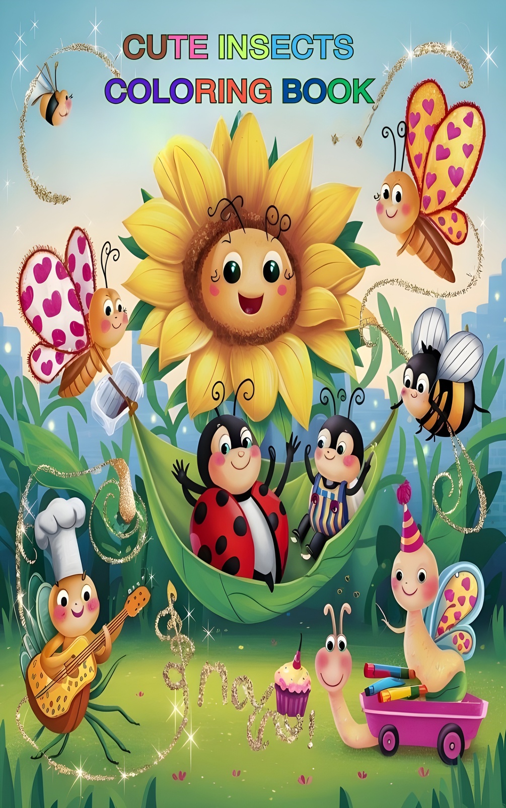 CUTE INSECTS COLORING BOOK