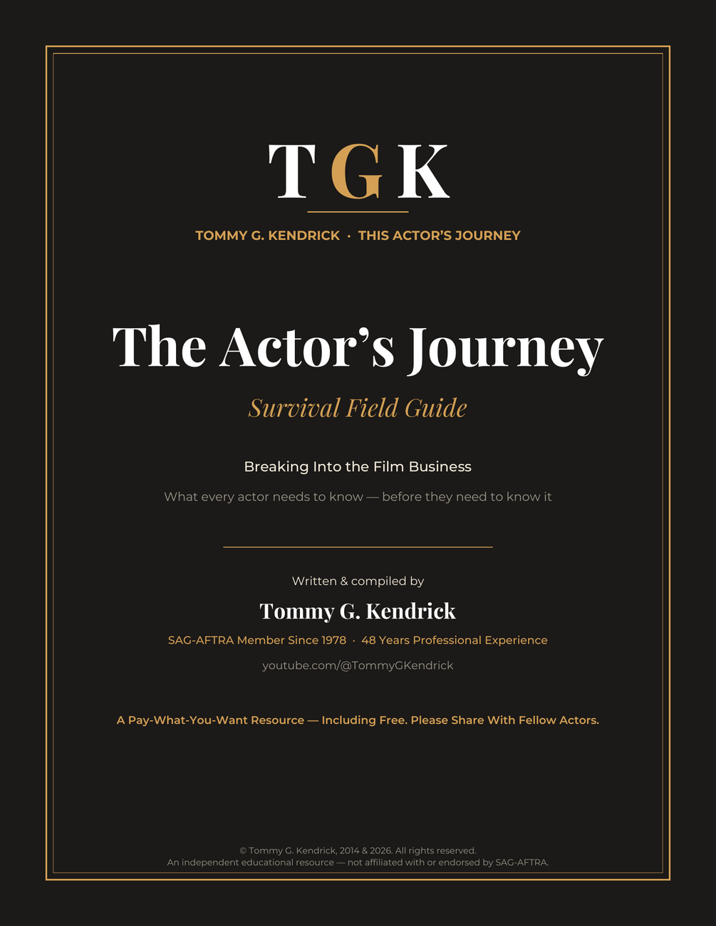 The Actor's Journey — Survival Field Guide cover