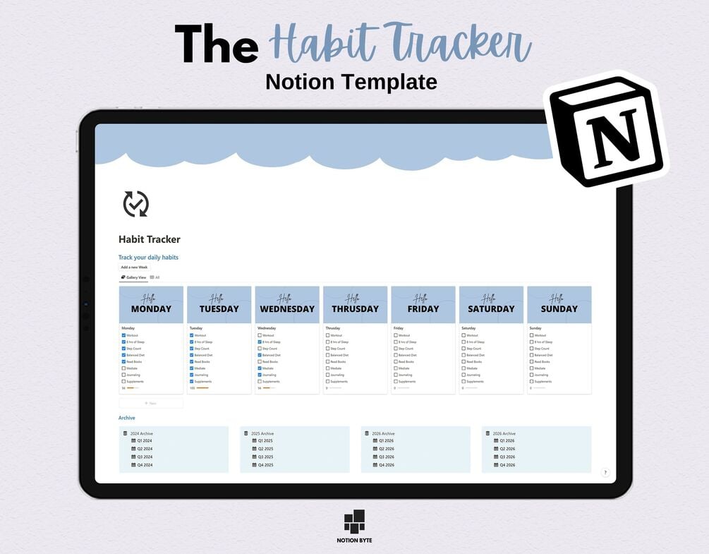 habit tracker hub notion free