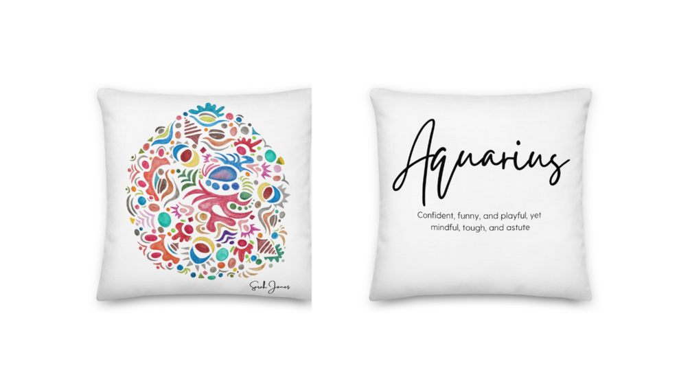 Astrology Pillow Aquarius