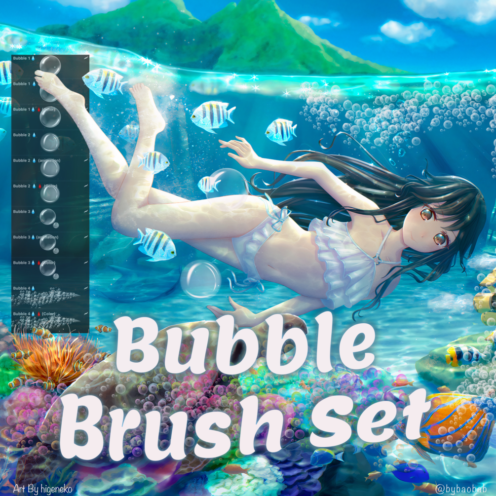 Free anime bubble brushset(for Procreate 5)!