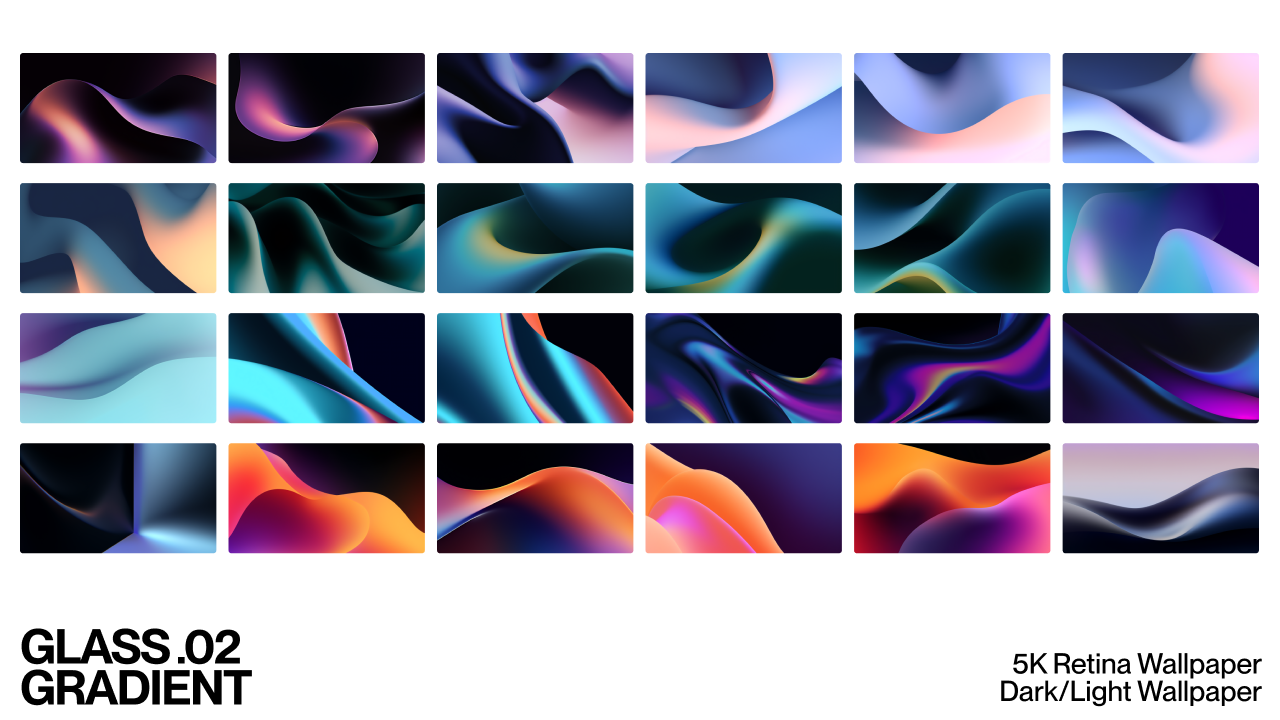 Glass Gradient .02 Wallpaper Pack - Premium Retina 5K, image size:1280x720