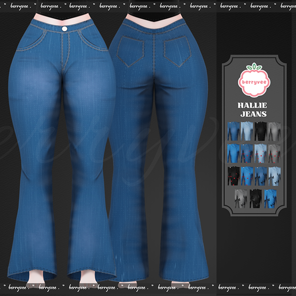 🍓; HALLIE JEANS | RIGGED | VRCHAT ASSET 