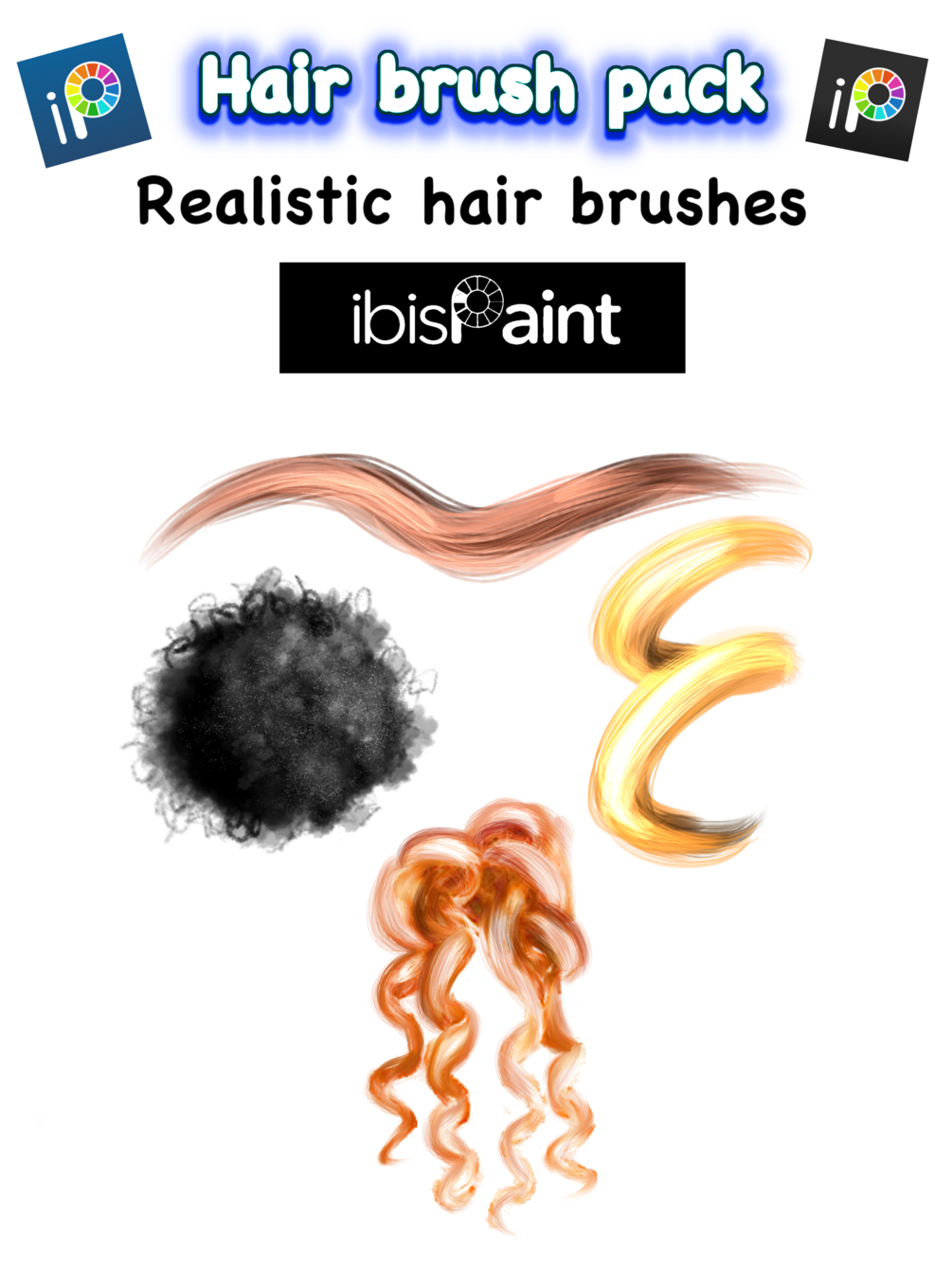Hair brush pack (IbisPaint)