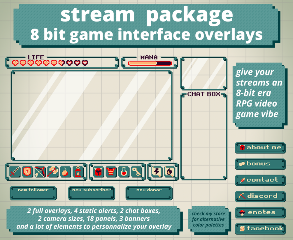 Twitch Retro CRT TV Stream Package includes 8 (Download Now) 