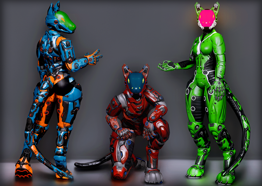 PROTOTYPE&NIGHTSTALKER＆LUNADIVER P.0.E] - WHIRLWIND Acronoid Synth Avatar - For VRChat