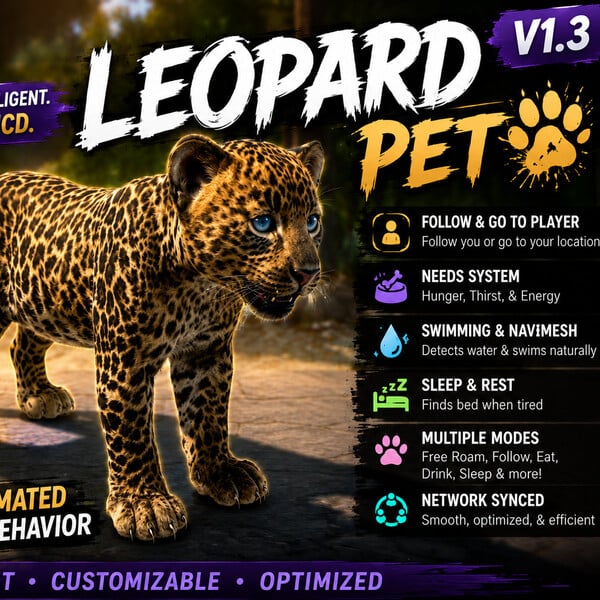 VRChat Leopard Pet World Asset preview