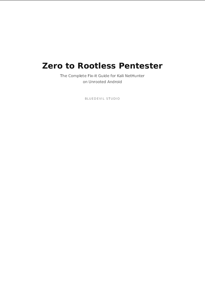 Zero to rootlless pentster screenshot 1