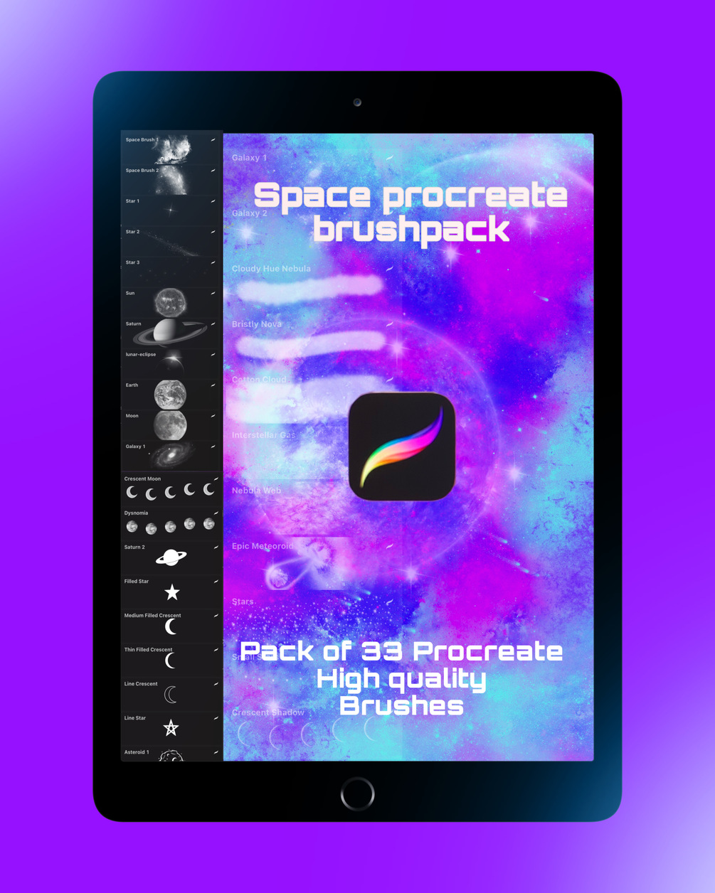 procreate pocket free space brushes