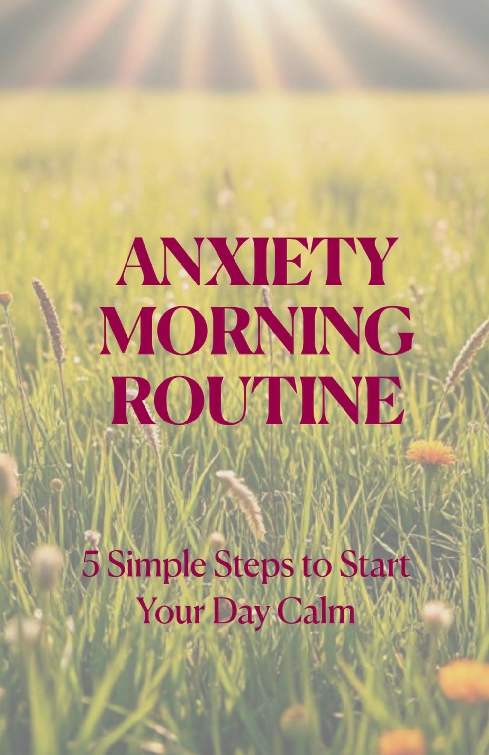 Anxiety Morning Routine Guide Cover