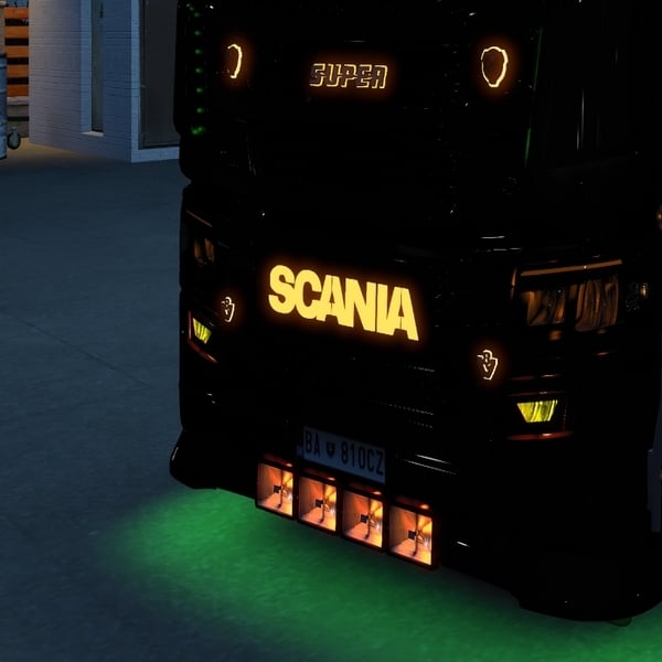 ´ [front mudflaps tuning part] Scania NG next front bumper extension (lipo) with DRL high beam by WC007 D3SIGN