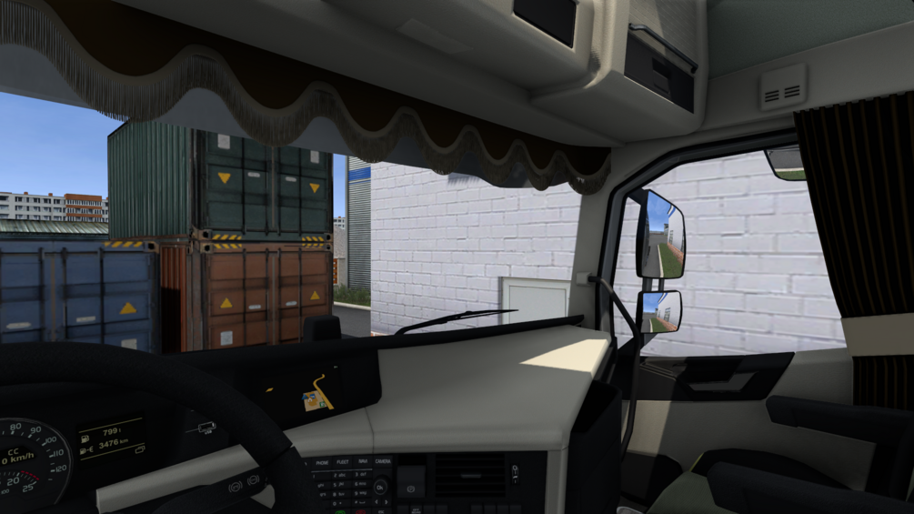 [ETS2] Volvo Pelmet & Curtains W/Tiebacks by L.W.J Modding