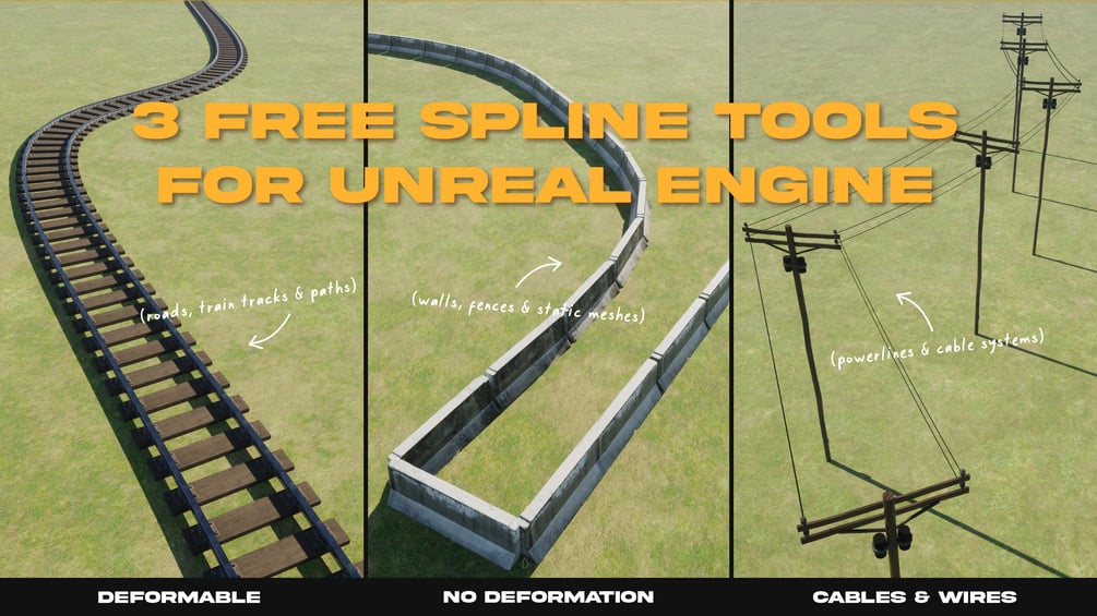 3 FREE Spline Tools for Unreal Engine (v002)