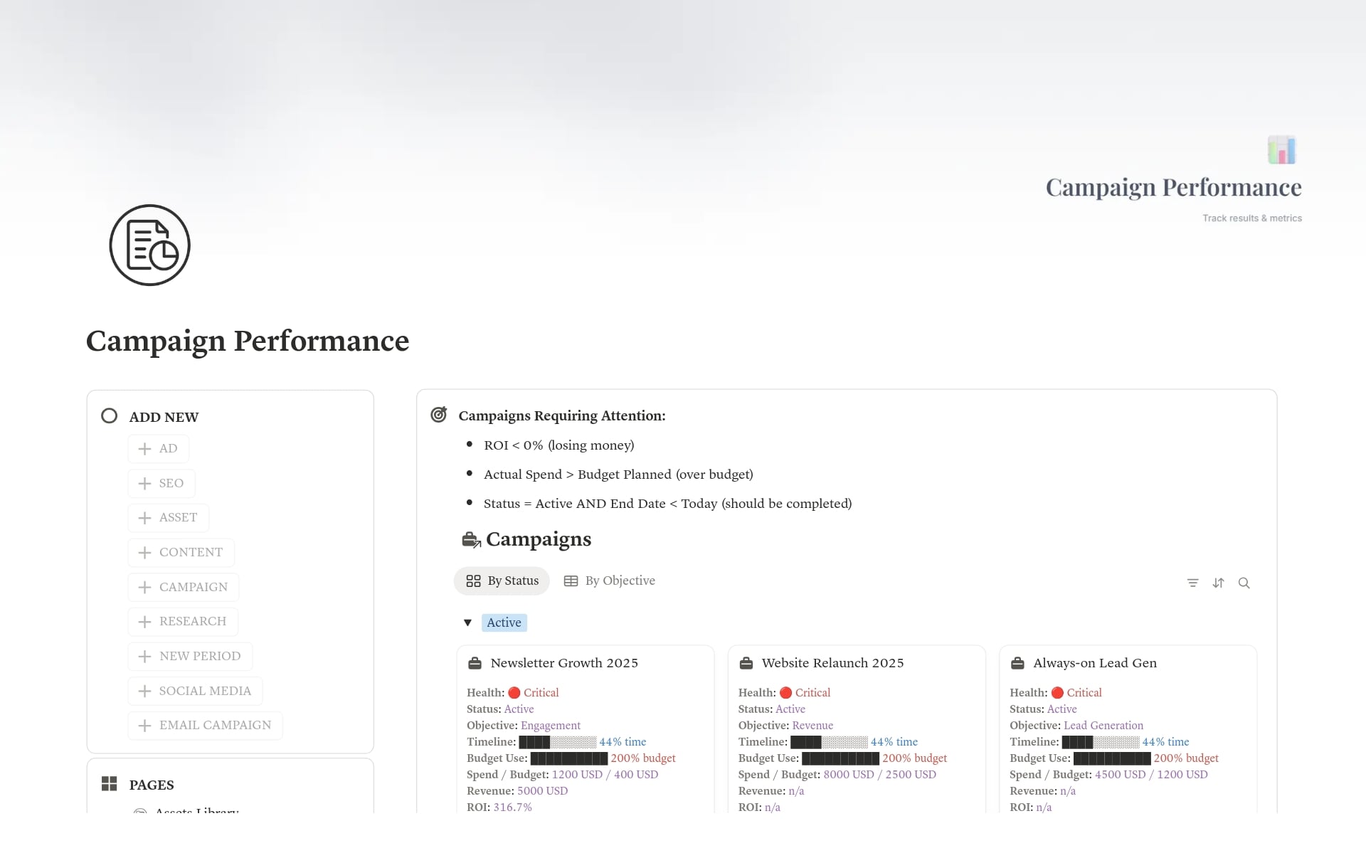 Marketing OS - Campaigns, ROI & 2,000+ Formulas - view 7
