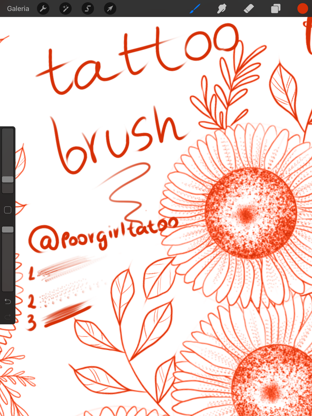 Tattoo Brush black work