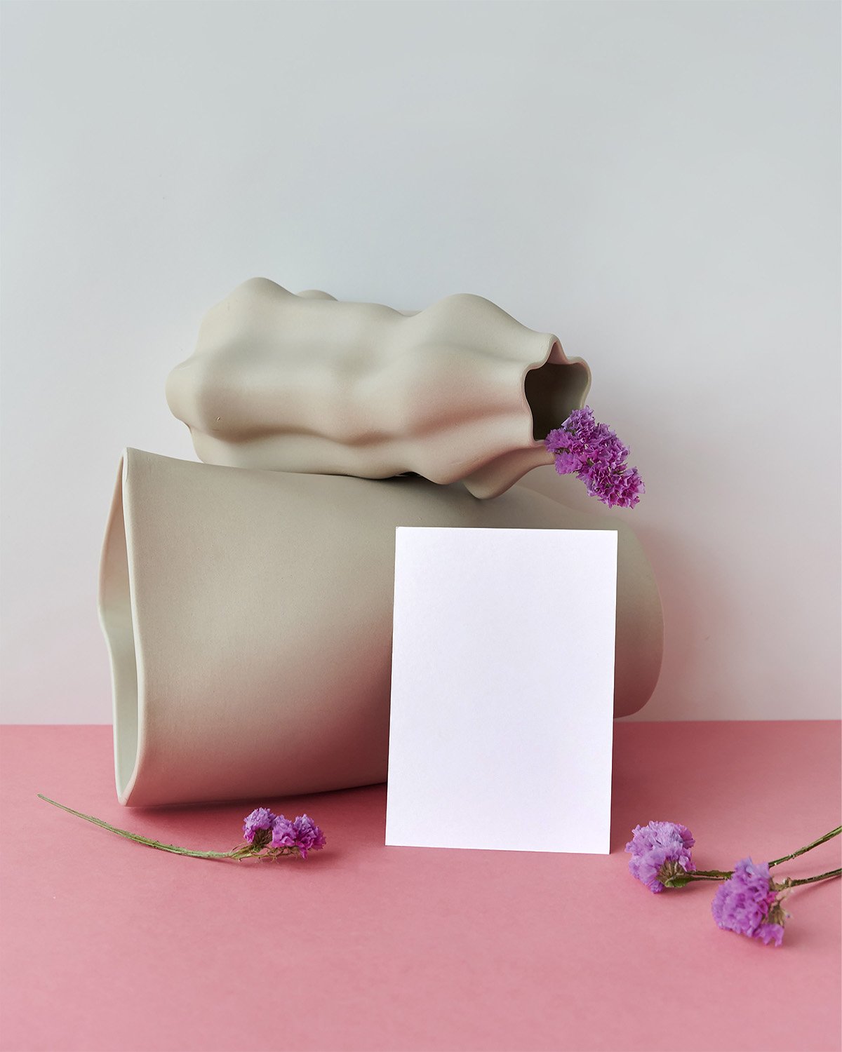 Free Card With Vase Mockup Mo.11