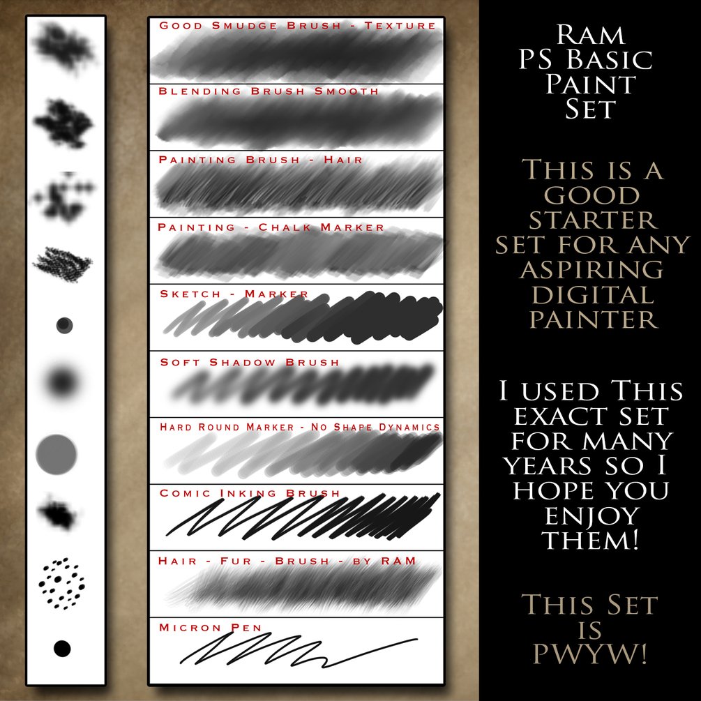 photoshop painting brushes