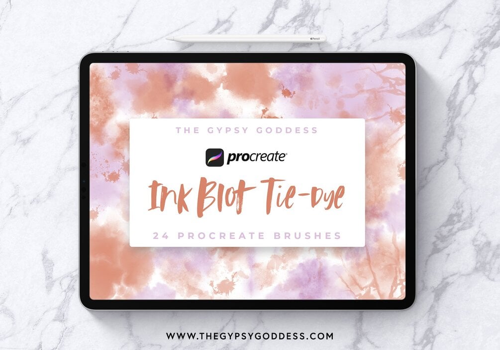 Procreate Ink Blot Tie-Dye Brushes Vol 2