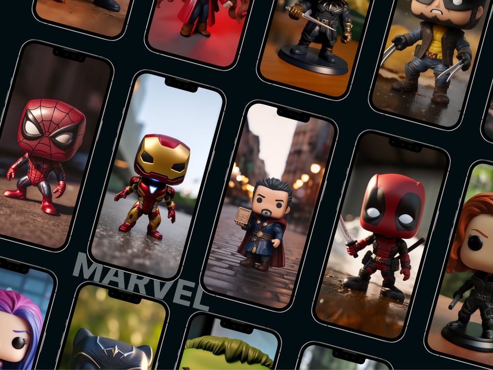 Funko Pop Collectible Figures Wallpaper Collection for iPhone, iPad