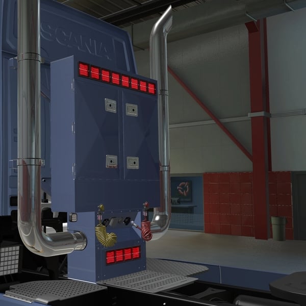 |[rear exhaust tuning part] Scania NG painted Nordic high pipes by WC007 D3SIGN