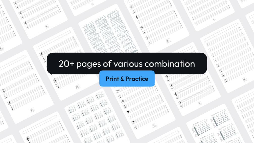 Music Sheet (String Instrument) Printable - Mega Bundle - A4