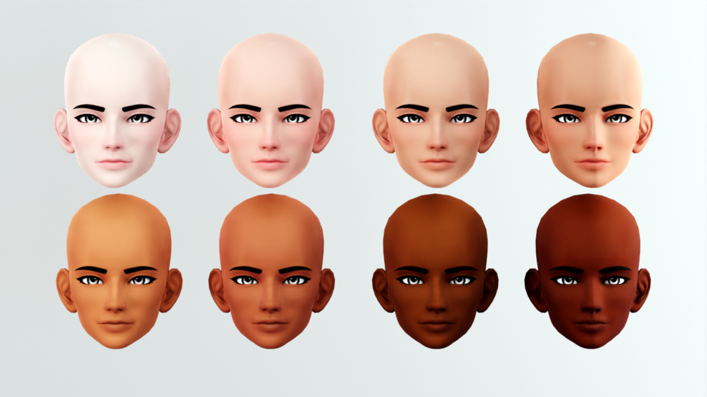 Skin textures for ZinPia Dean head