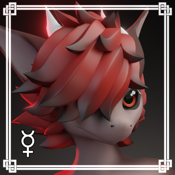 Mercury Hair Optimized for VRChat