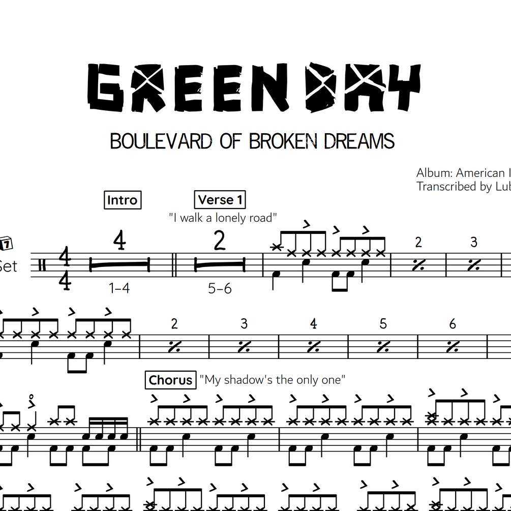 Green Day Boulevard of Broken Dreams
