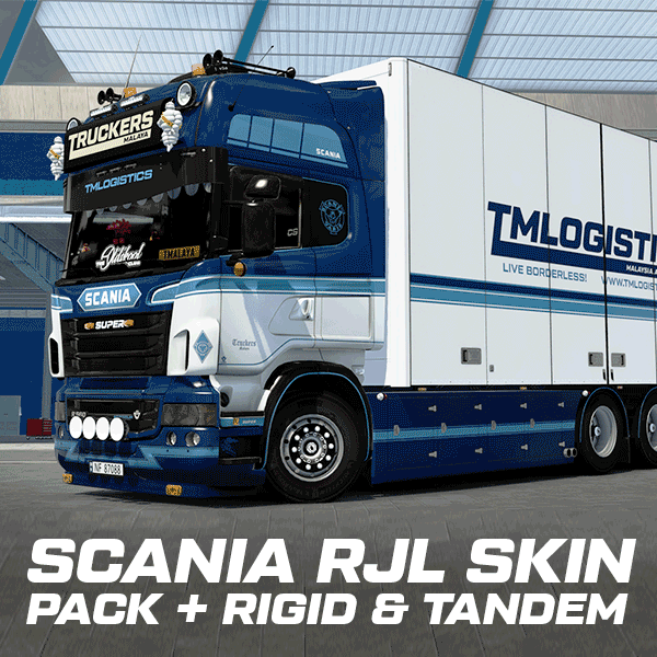 Scania RJL With TANDEM/RIGID Skin Pack | Company Pack Skin Changeable Color | Truckers Malaya Custom Skin Pack 1 by izuanbakar