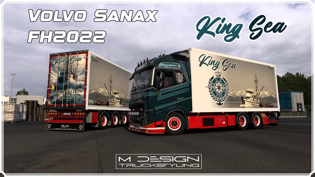 VOLVO FH2022 by SANAX KING SEA SKIN PACK | MDT | ETS2 MOD