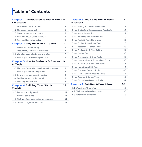 AI Tools Handbook 2026 — Complete Directory for Work, Study & Creativity preview image 6