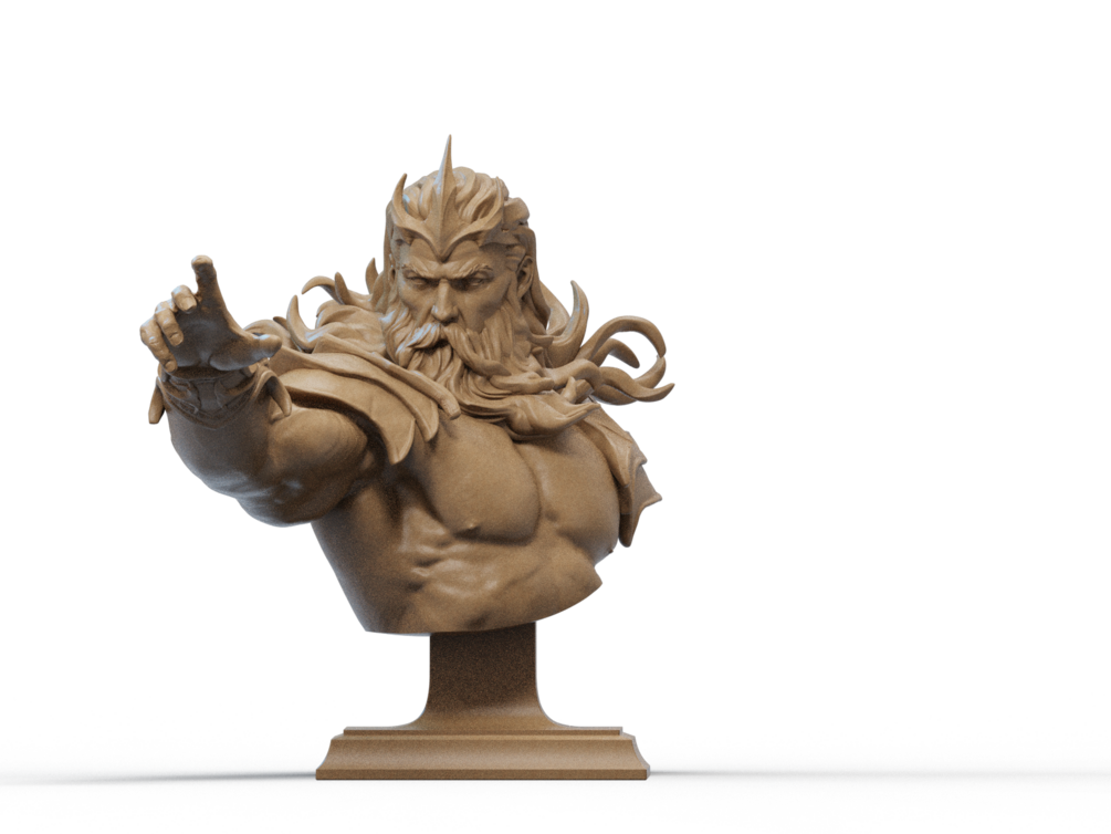 Poseidon Bust 3D Print