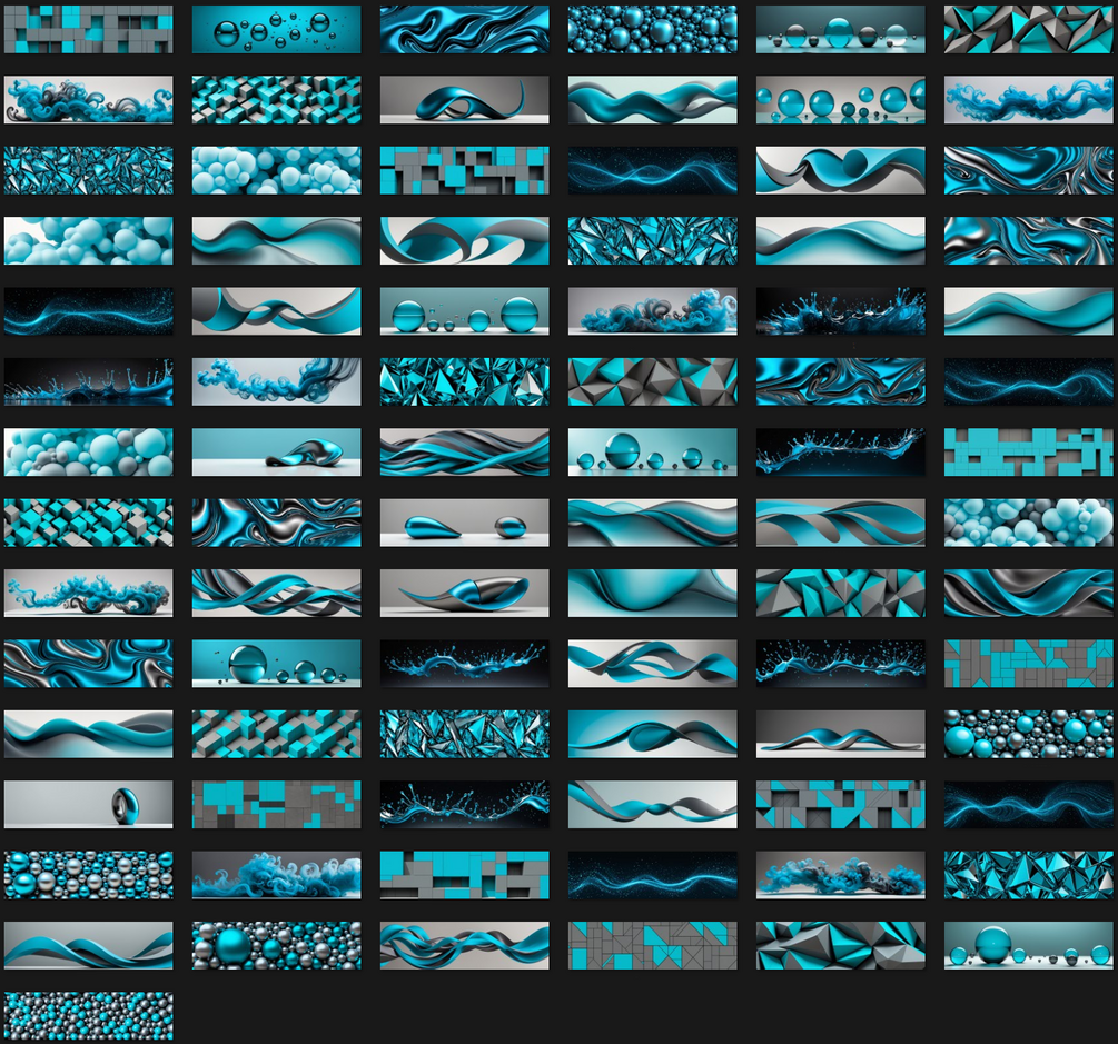 80+ Super UltraWide 16K [15360×4320, 32:9, 300 dpi], Teal Blue and ...