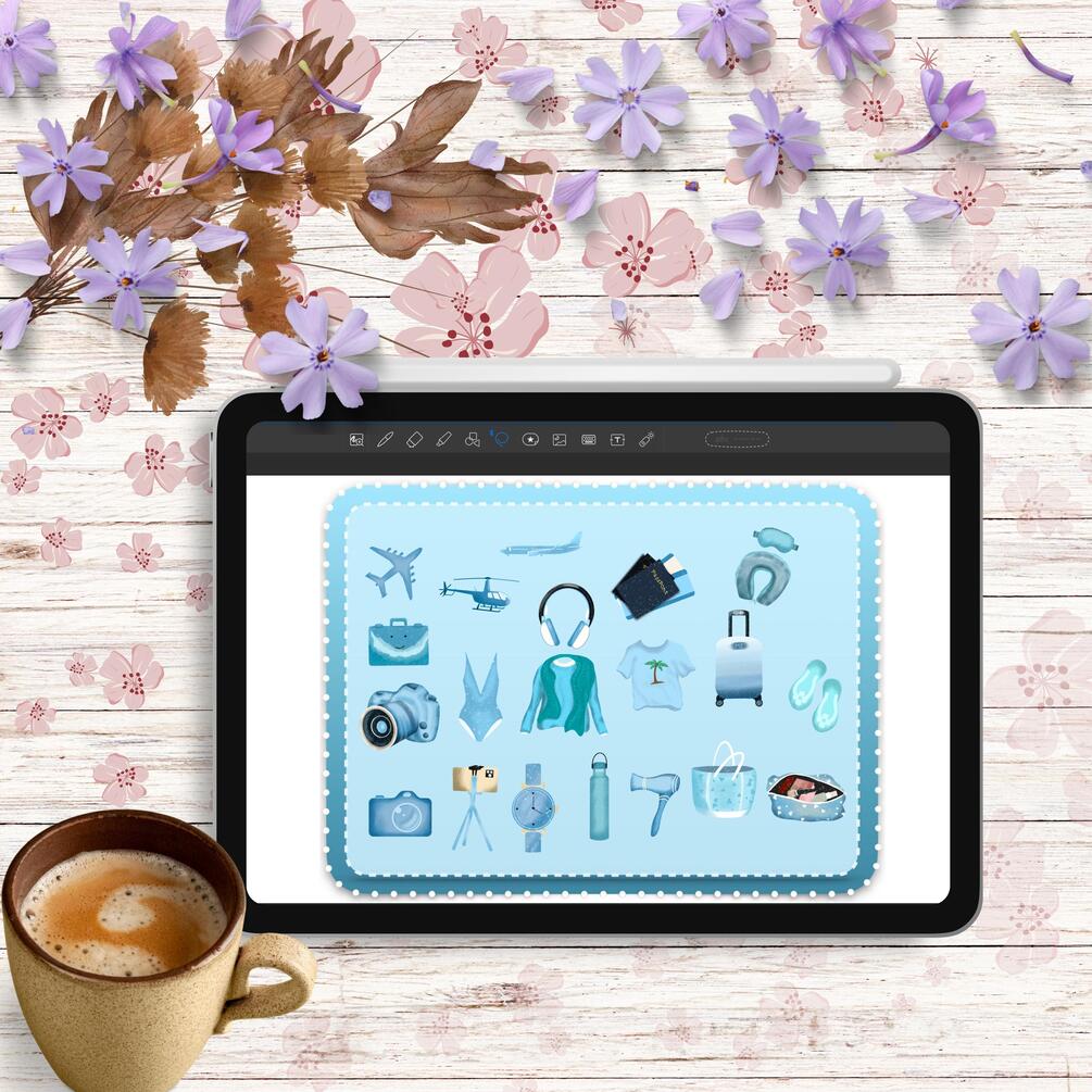 Goodnotes travel stickers