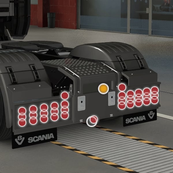 [rear bumper tuning part] Scania NG rear bumper with toolbox by WC007 D3SIGN