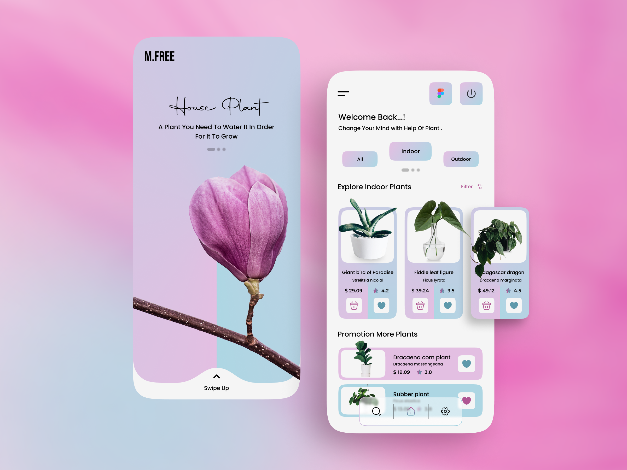 Flower Petals UX UI Mobile App Design