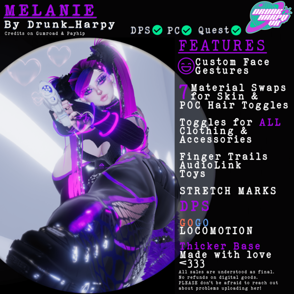 MELANIE THE RAVE GIRL (COLLAB) 3.0 SQUISH VCC PC/QUEST