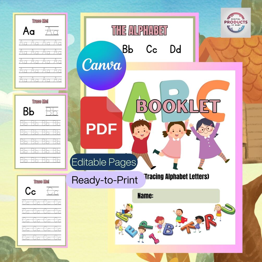 Tracing Alphabet Booklet for Kids | Printable Handwriting Practice ...