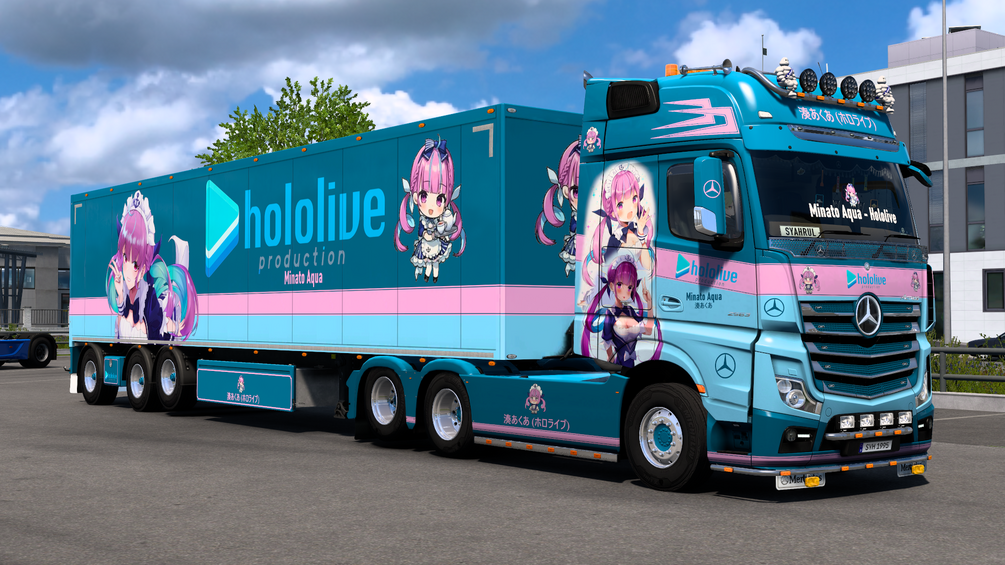 [ETS2] Minato Aqua | Hololive [Combo Skin] by Syahrul Itasha Truckstyling 痛トラック