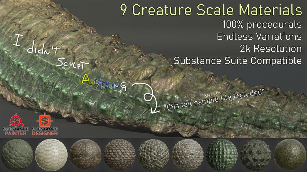 Karthik J - Reptile scales Substance Material