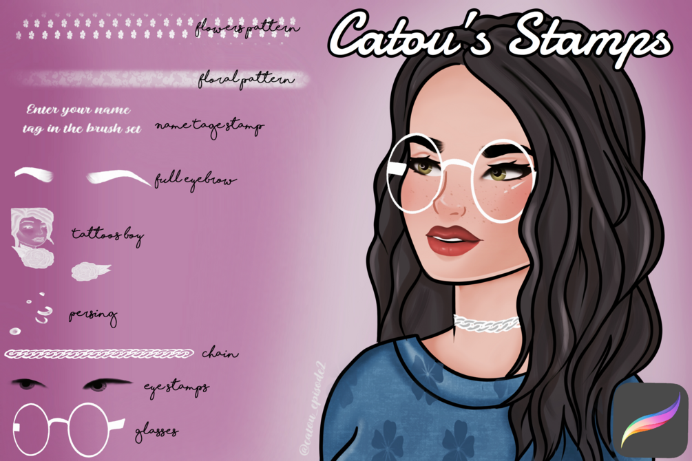 Catou's Stamping Brushes for Procreate by Catou's Art Store