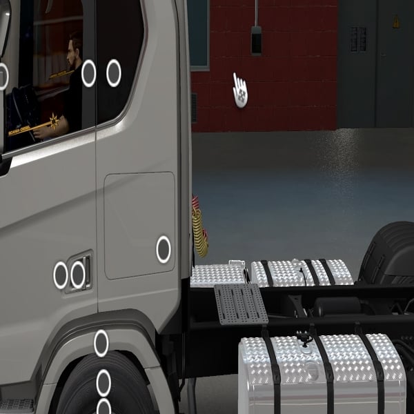 *[hub cover tuning part] Scania NG short tank covers by WC007 D3SIGN