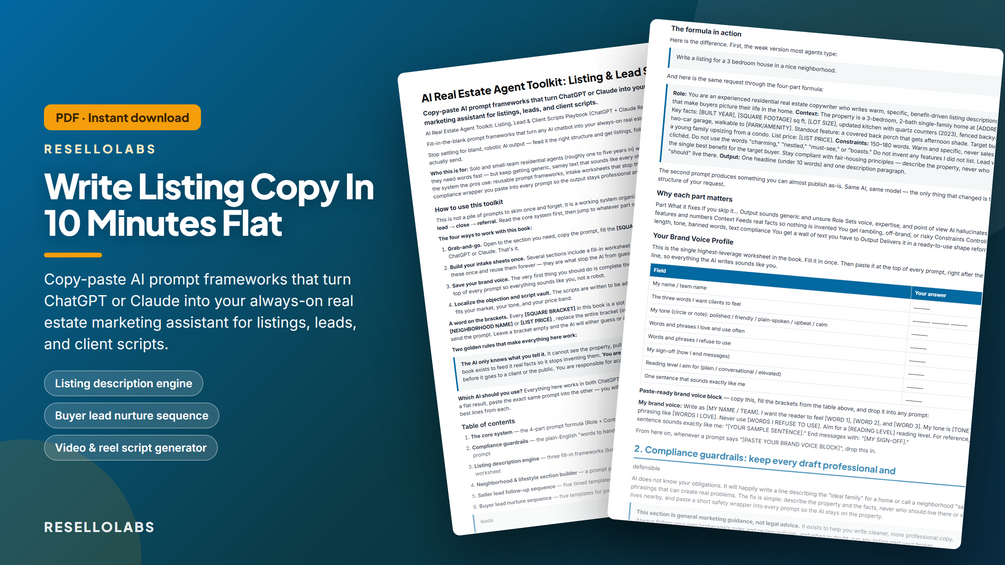 AI Real Estate Agent Toolkit: Listing & Lead Scripts cover