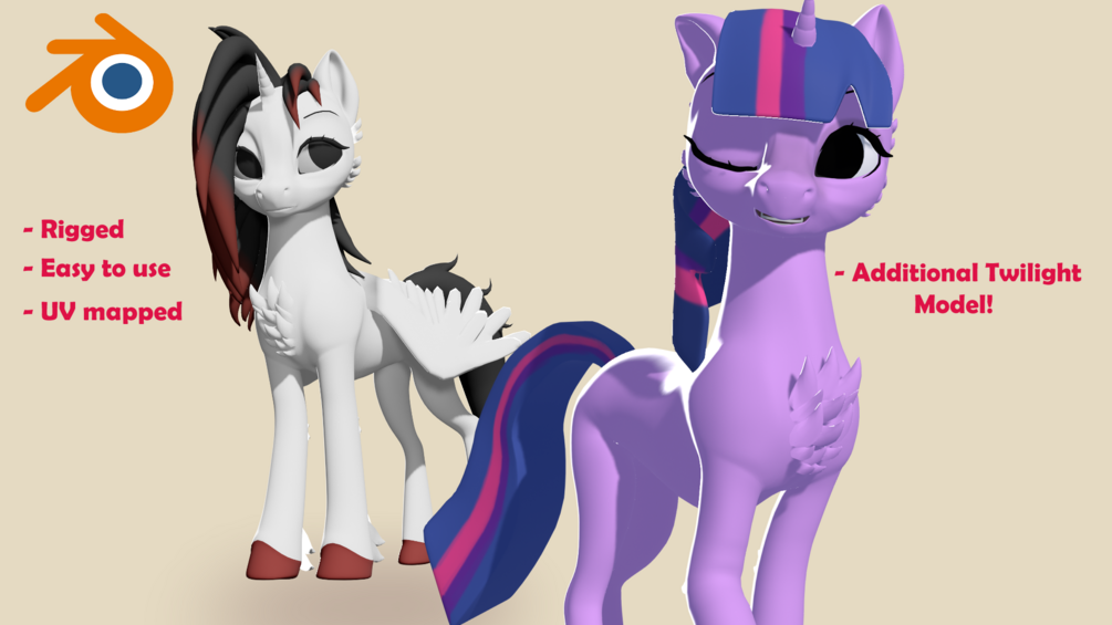 MLP Pony Rigged Blender Base