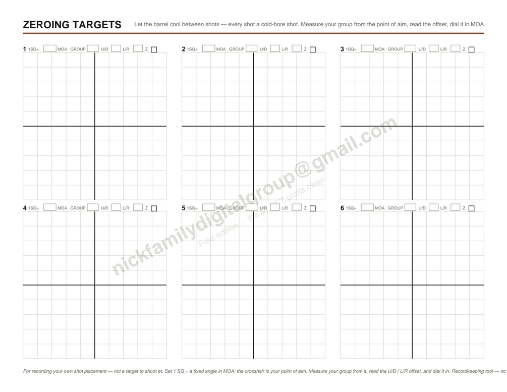 Quick-start cover page explaining how to fill the card out on any device or print it.