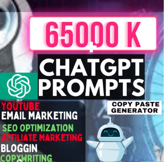 65,000k Chatgpt prompts AI PLR Bundle copy & paste.